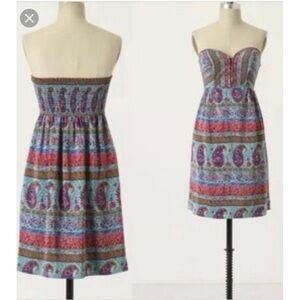 Anthropologie Paisley dress by Maple silken pathways size 10